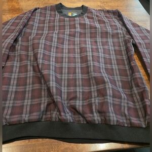 Forrester's Burgundy Plaid Windbreaker Pullover XL